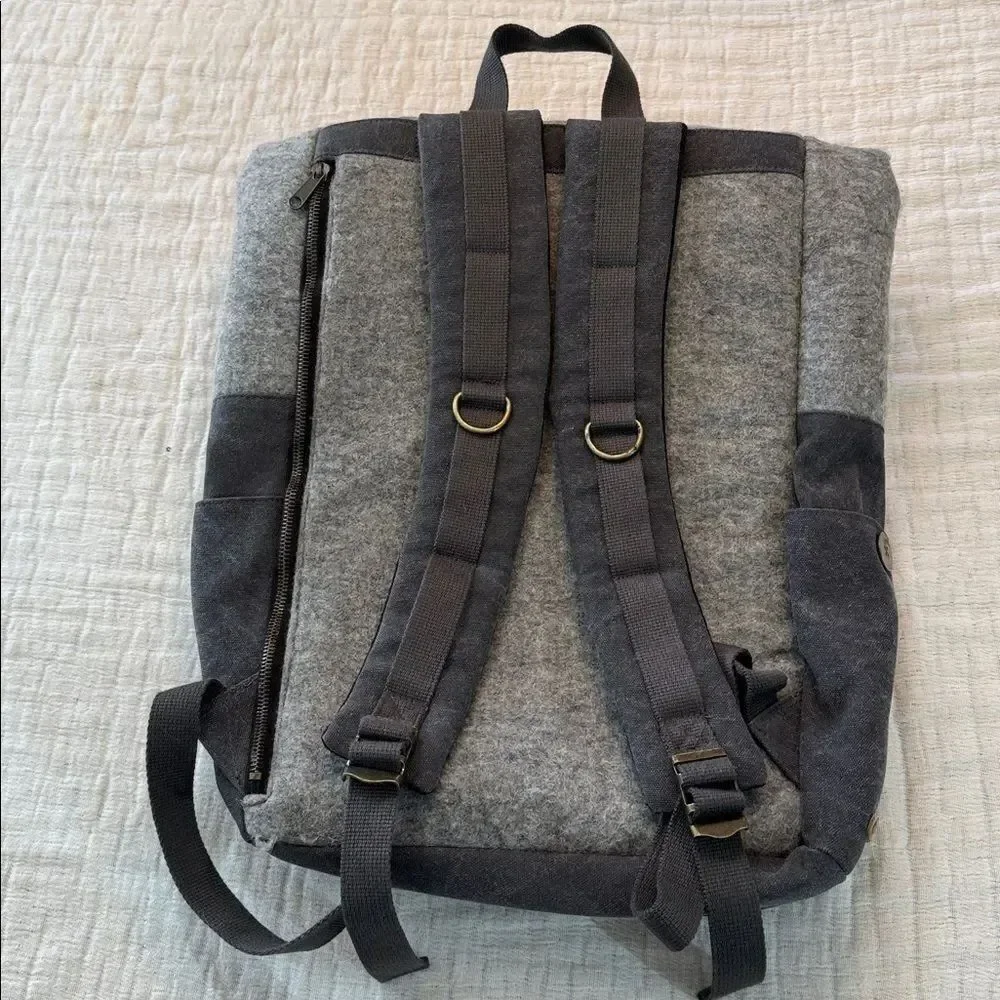 oliday wool/canvas/leather backpack